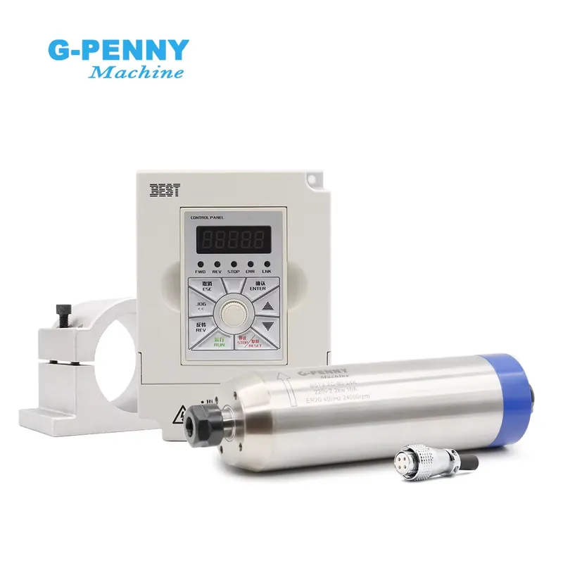 2.2Kw Water Cooled Spindle Kit Vfd - G-penny 2.2KW ER20 D80 Kit Motor