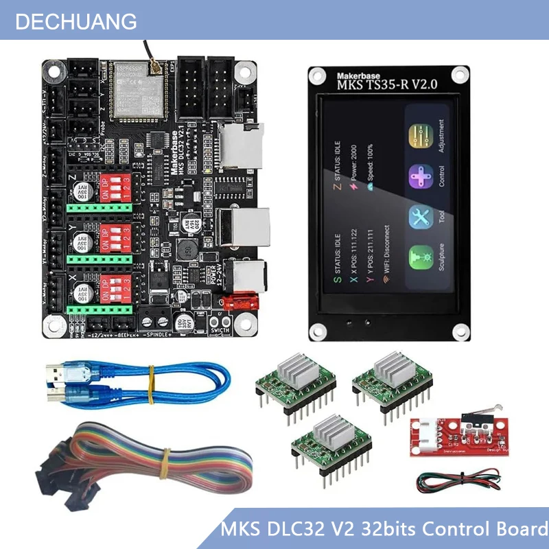 Grbl 32 Bit Control Board Offline Display - MKS DLC32 V2 GRBL Pengontrol Wifi