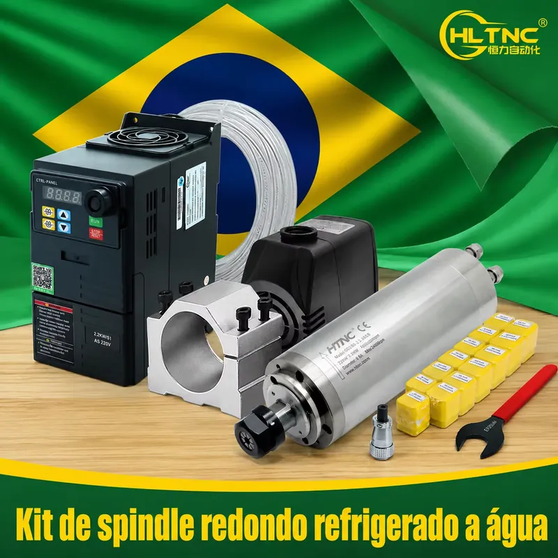 2.2Kw Water Cooled Spindle Kit Vfd - Brazil Mengirimkan Spindle Berpendingin Air 2.2kw