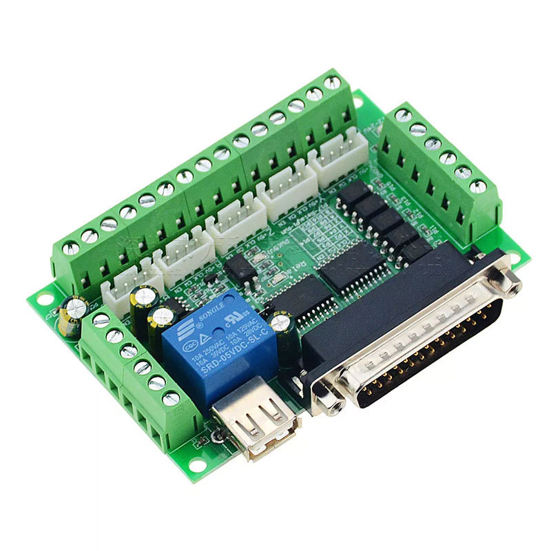 5 Axis Cnc Breakout Board Interface Mach3 - Papan Breakout Adaptor Antarmuka CNC 5