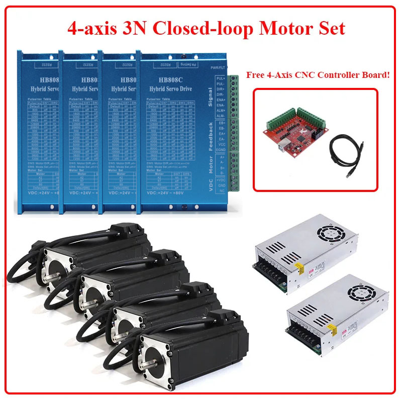 Motor Stepper Loop Tertutup 4  - Nema 23 Closed Loop Stepper Motor Driver Kit ulasan dan harga