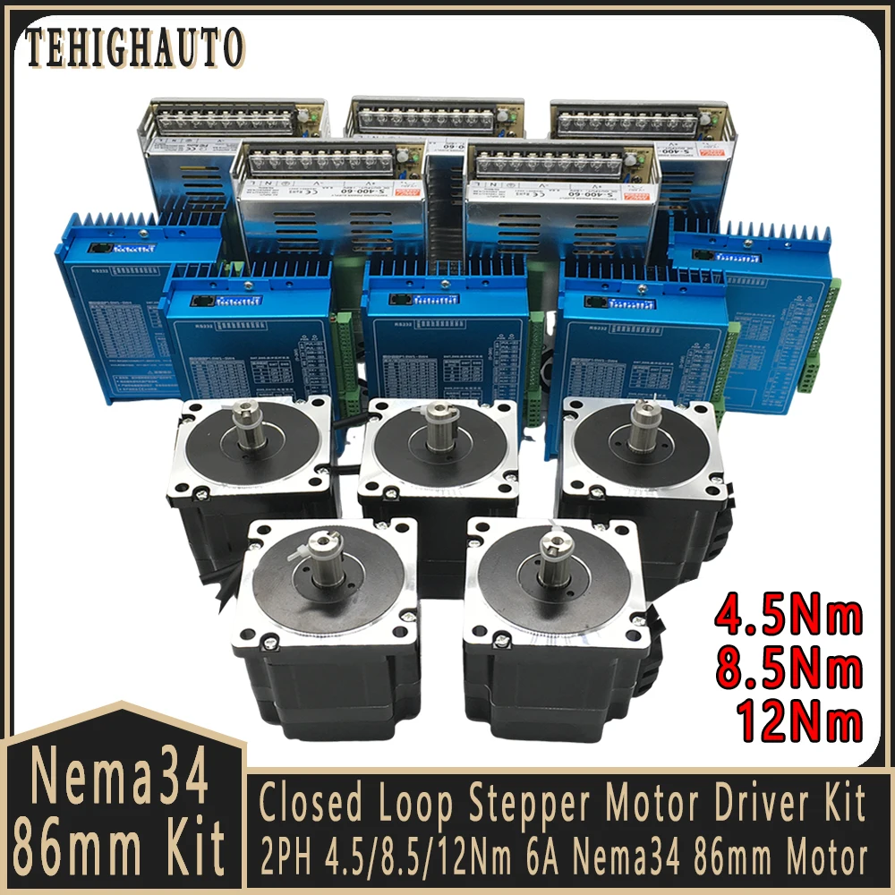 Nema34 86Mm Kit Motor Stepper  - Hybrid Servo Driver Nema 34 8.5Nm ulasan dan harga