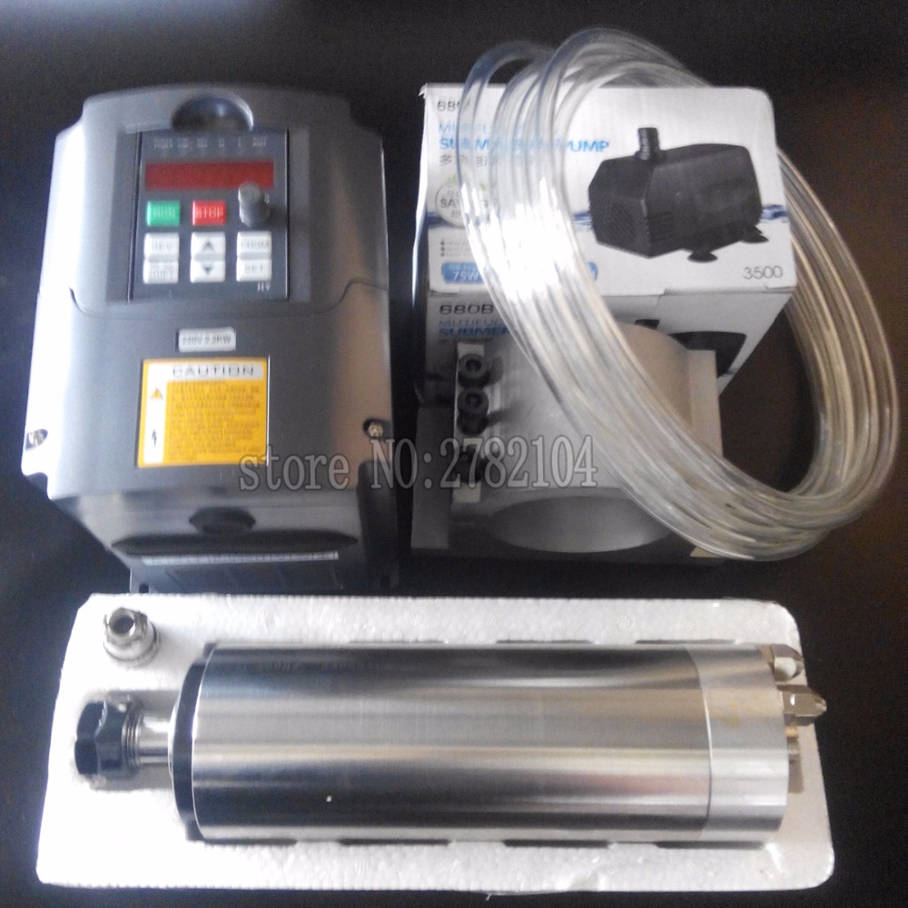 Kit poros berpendingin air 2,2 - 2.2Kw Water Cooled Spindle Kit Vfd ulasan dan harga