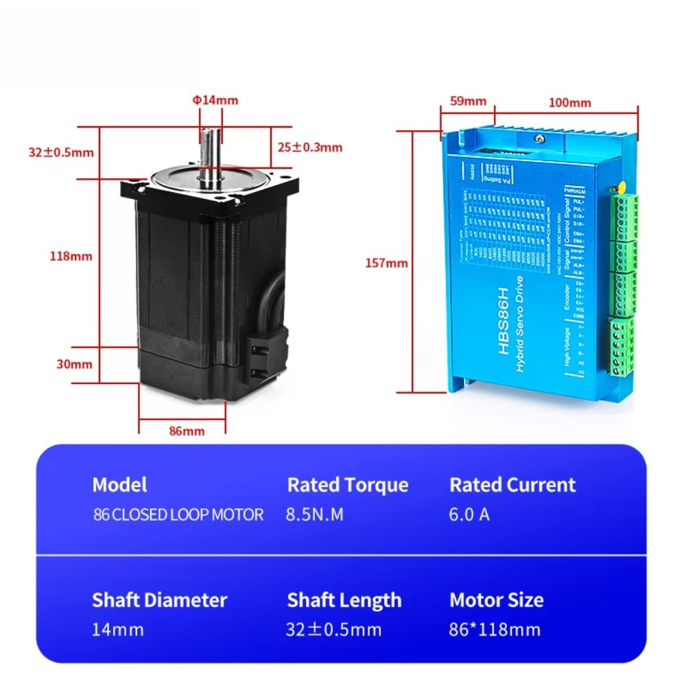 Kit Servo Hibrida Loop Tertutu - Hybrid Servo Driver Nema 34 8.5Nm ulasan dan harga